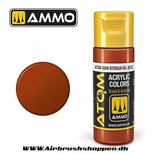 ATOM-20046 Rotbraun RAL 8012  -  20ml  Atom color